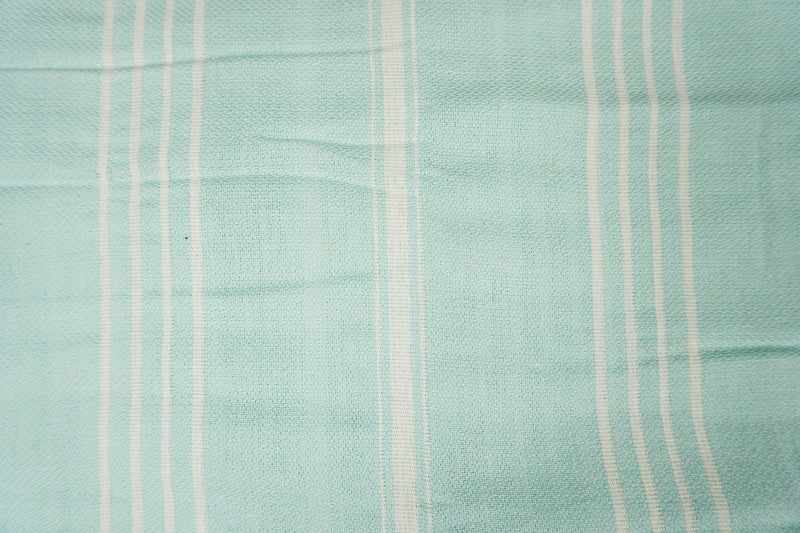 Light Blue White Stripes - %100 ORIGINAL TURKISH COTTON TOWELS