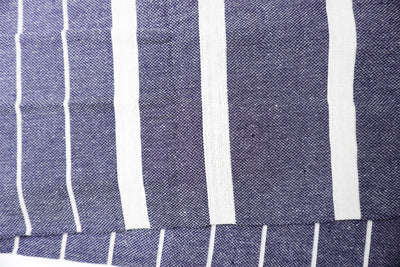 Navy Blue White Stripes - %100 ORIGINAL TURKISH COTTON TOWELS