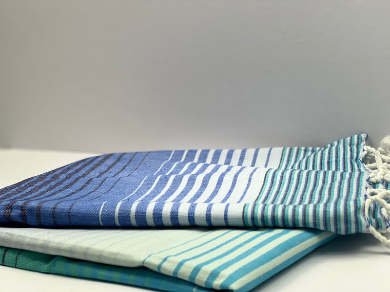Blue Stripes - %100 ORIGINAL TURKISH COTTON TOWELS
