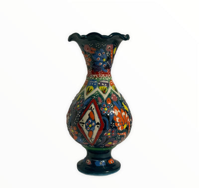 Dark Green-Handmade & Hand Painted Ceramic Vase