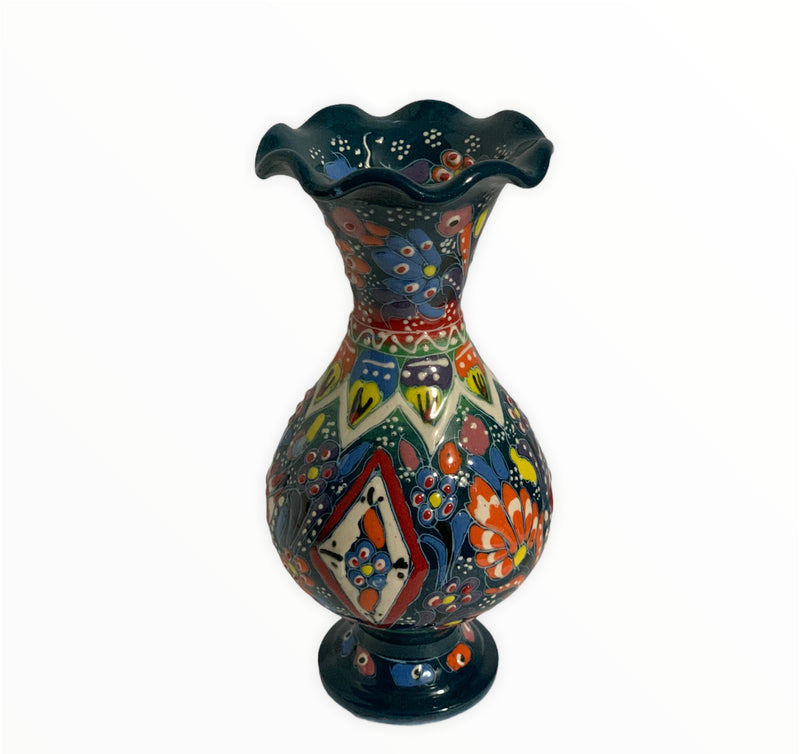 Dark Green-Handmade & Hand Painted Ceramic Vase