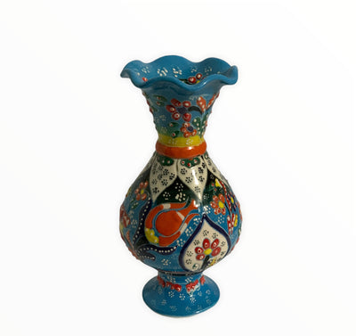 L.Blue-Handmade & Hand Painted Ceramic Vase