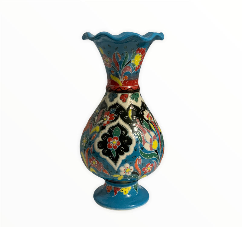 Blue-Handmade & Hand Painted Ceramic Vase