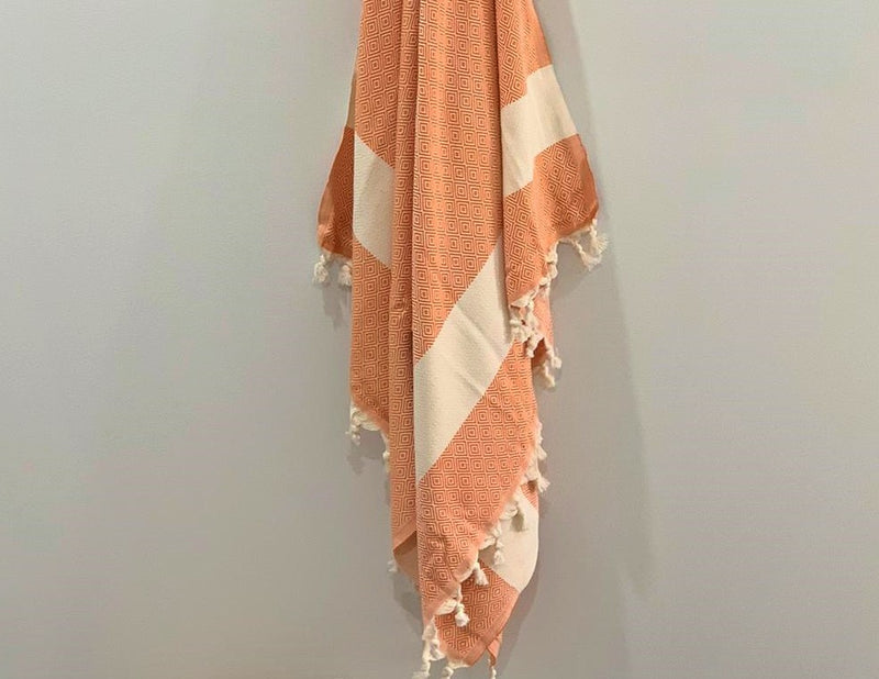 %100 Original Turkish Cotton Towels - Orange-