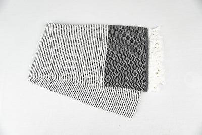 %100 Original Turkish Cotton Towels -Black&White Shark