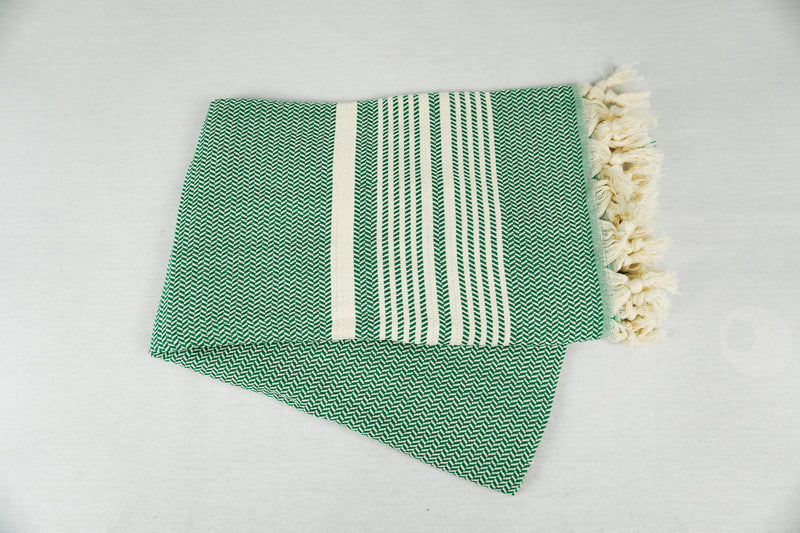 %100 Original Turkish Cotton Towels - Green