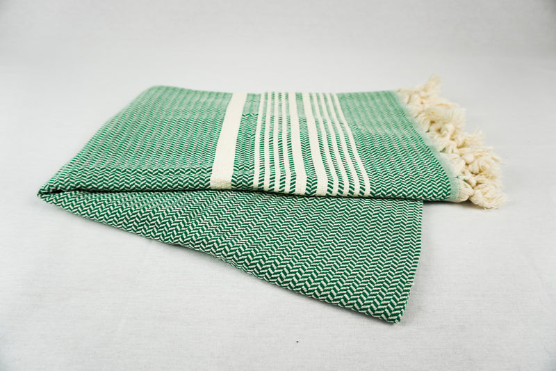 %100 Original Turkish Cotton Towels - Green