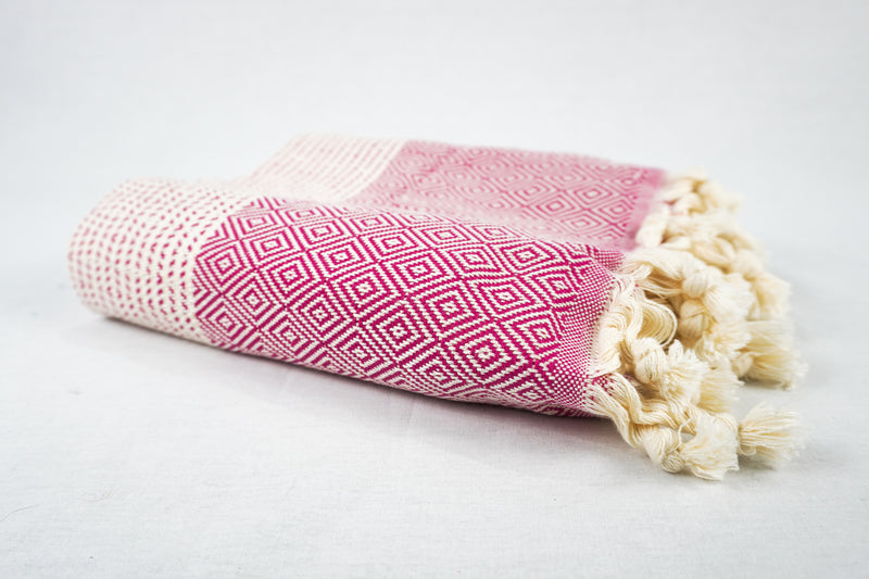 %100 Original Turkish Cotton Towels - Pink Diamond
