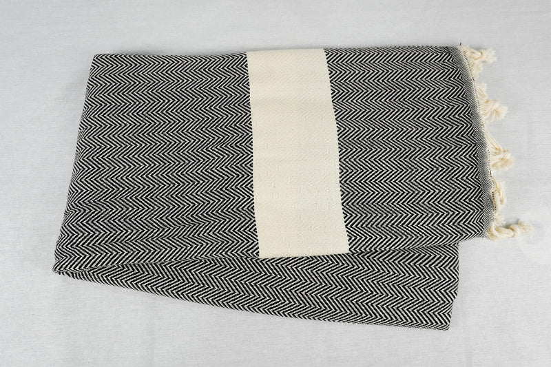 %100 Original Turkish Cotton Towels - Shark Black