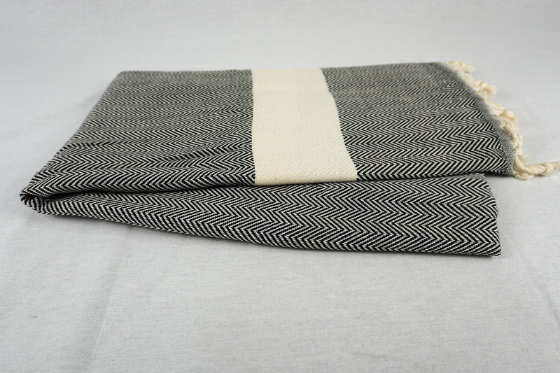 %100 Original Turkish Cotton Towels - Shark Black
