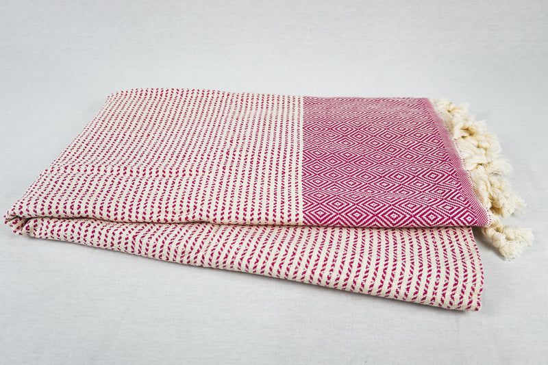 %100 Original Turkish Cotton Towels - Pink Diamond