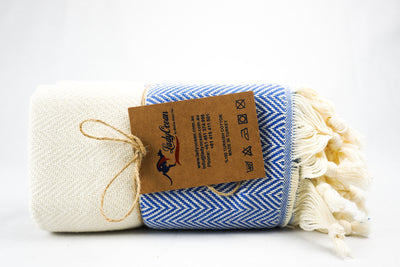 %100 Original Turkish Cotton Towels - Shark Blue