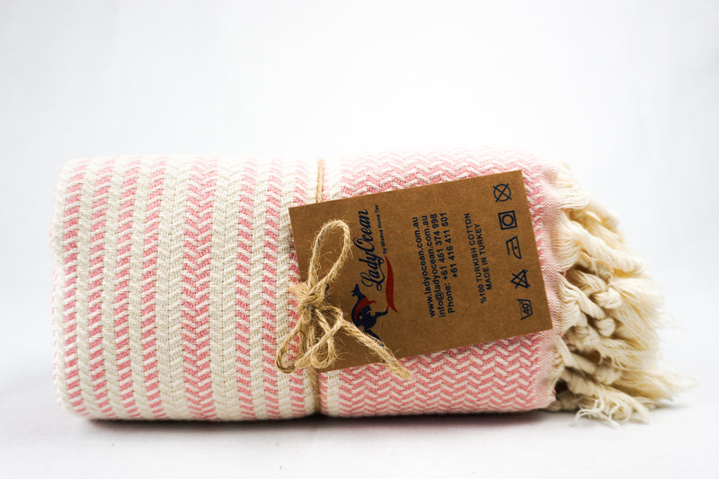 %100 Original Turkish Cotton Towels - Pink New