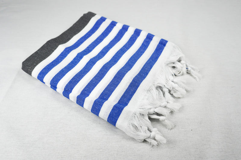 %100 ORIGINAL TURKISH COTTON TOWELS -DARK GREY BLUE-