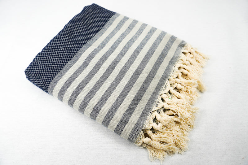 %100 ORIGINAL TURKISH COTTON TOWELS - NAVY BLUE