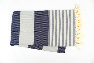 %100 ORIGINAL TURKISH COTTON TOWELS - NAVY BLUE