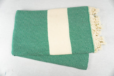 %100 Original Turkish Cotton Towels - Diamond Green