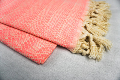 %100 Original Turkish Cotton Towels - Pink Dots