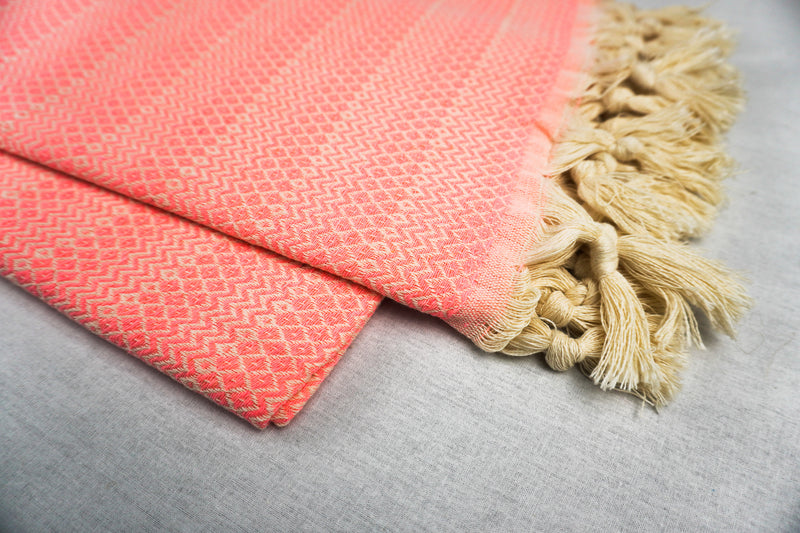 %100 Original Turkish Cotton Towels - Pink Dots