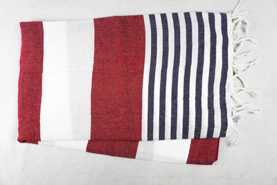 %100 ORIGINAL TURKISH COTTON TOWELS -NAVY RED -