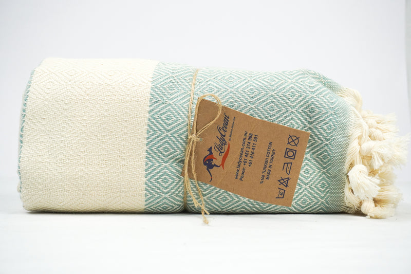 Turquoise Diamond - %100 Original Turkish Cotton Towels
