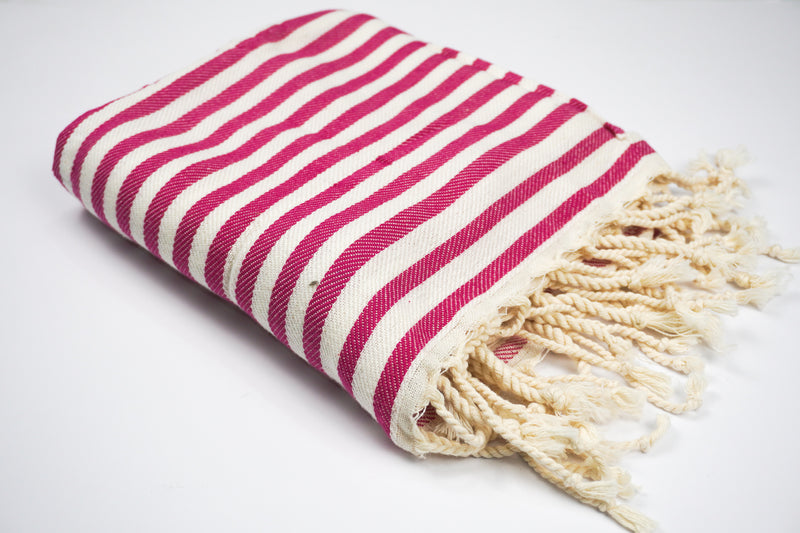 Pink Stripes - %100 Original Turkish Cotton Towels