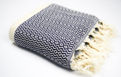 New Navy Fish Eye - %100 Original Turkish Cotton Towels