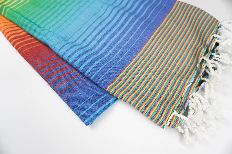 Rainbow Stripes - %100 ORIGINAL TURKISH COTTON TOWELS