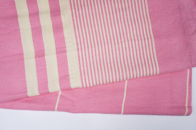 Pink White Stripes - %100 ORIGINAL TURKISH COTTON TOWELS