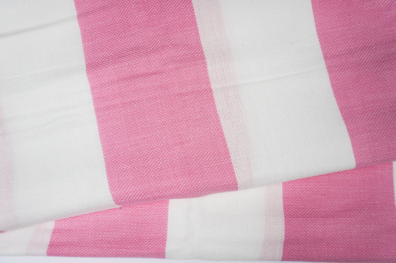 Pink White Stripes - %100 ORIGINAL TURKISH COTTON TOWELS