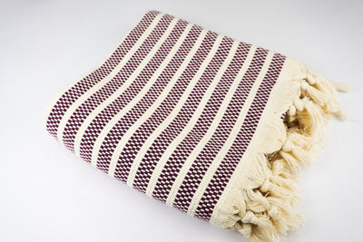 Purple Square Stripes - %100 Original Turkish Cotton Towels