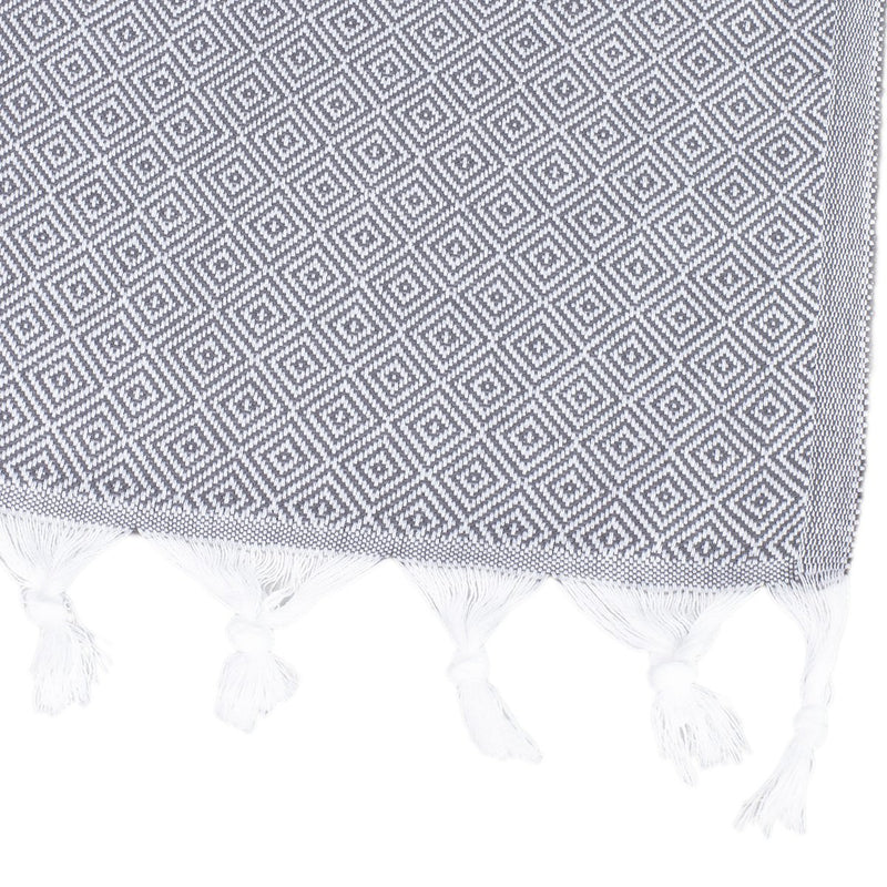%100 Original Turkish Cotton Towels - DARK GREY DIAMOND