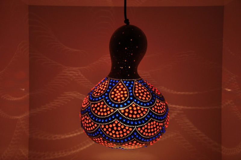 Hand Made Gourd Lamp - Sealing
