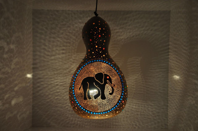 Hand Made Gourd Lamp - Sealing