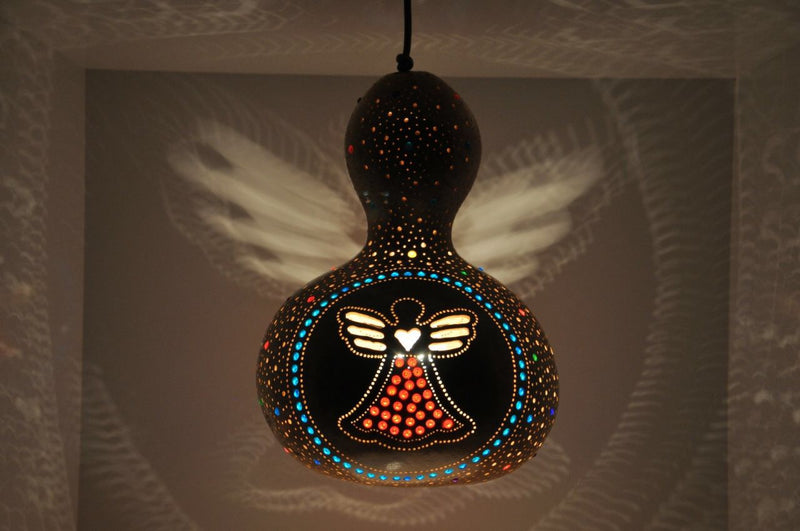 Hand Made Gourd Lamp - Sealing