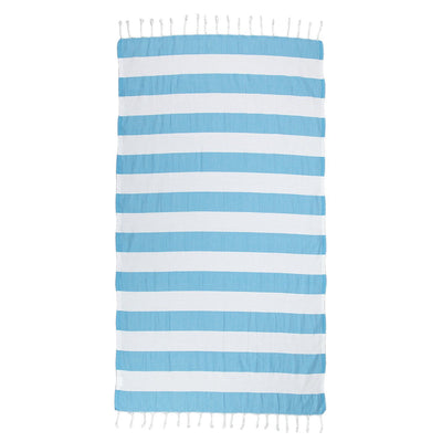 Baby Blue White Stripes - %100 ORIGINAL TURKISH COTTON TOWELS