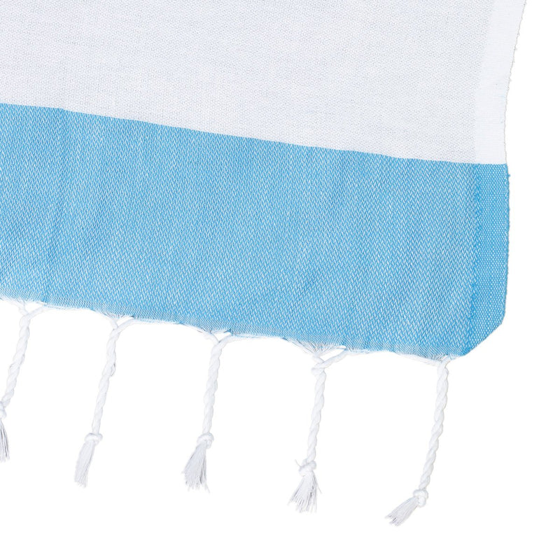 %100 ORIGINAL TURKISH COTTON TOWELS - LIGHT BLUE WHITE STRIPES