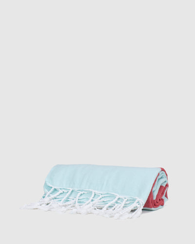 %100 ORIGINAL TURKISH COTTON TOWELS -BLUE-RED-