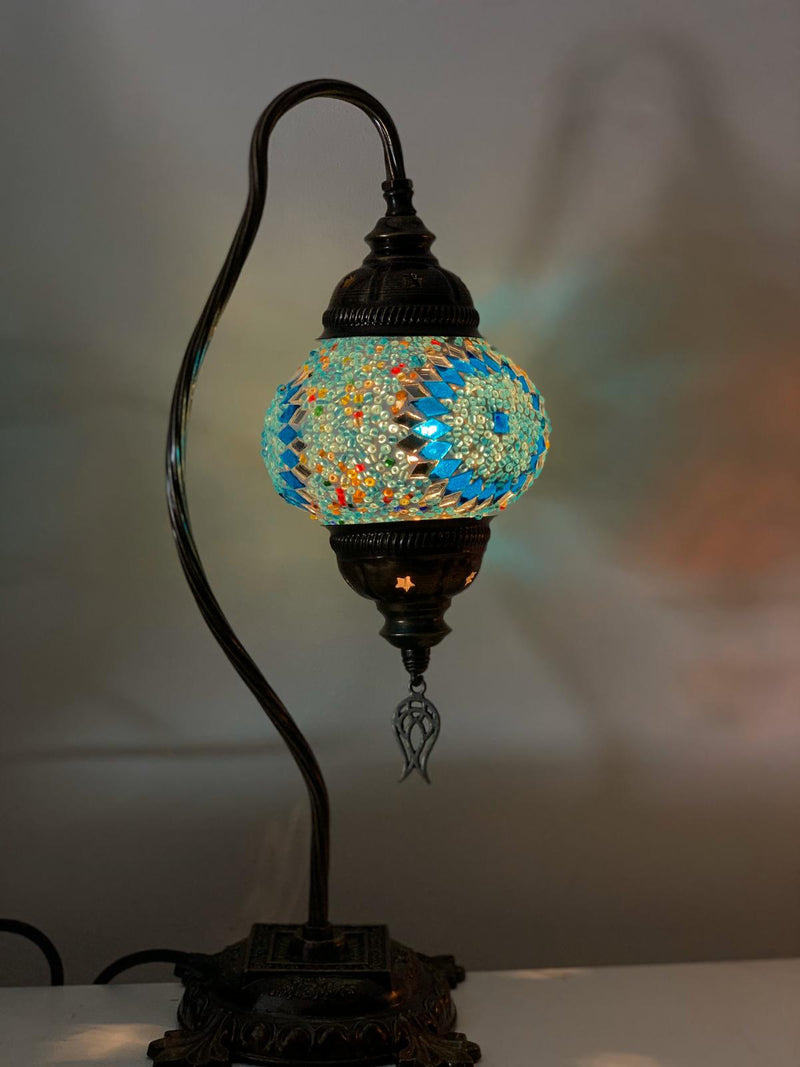 TURKISH MOSAIC SWAN LAMPS