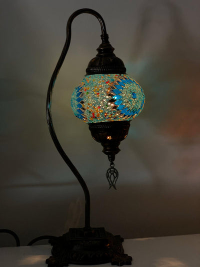 TURKISH MOSAIC SWAN LAMPS