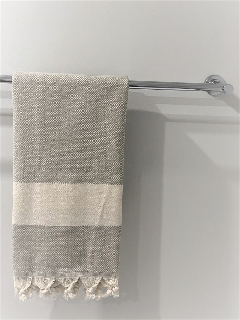 %100 Original Turkish Cotton Towels -NaturalGrey-