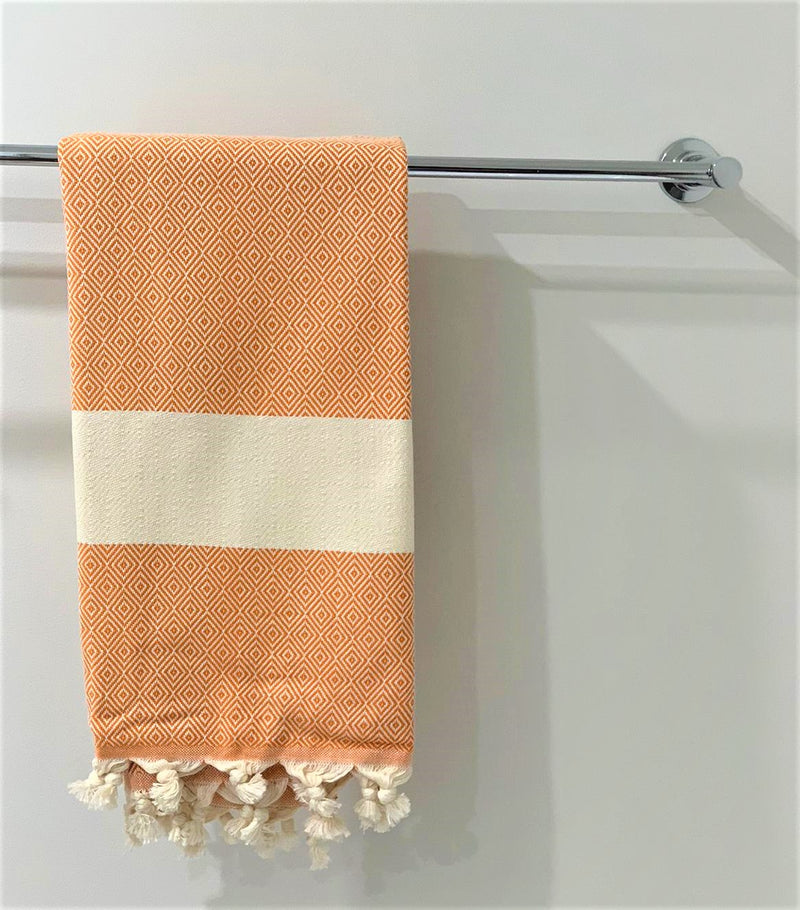 %100 Original Turkish Cotton Towels - Orange-