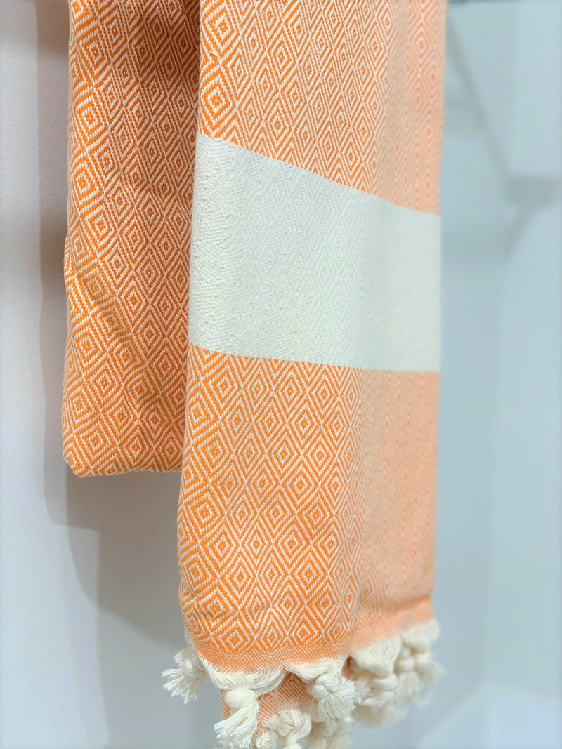 %100 Original Turkish Cotton Towels - Orange-