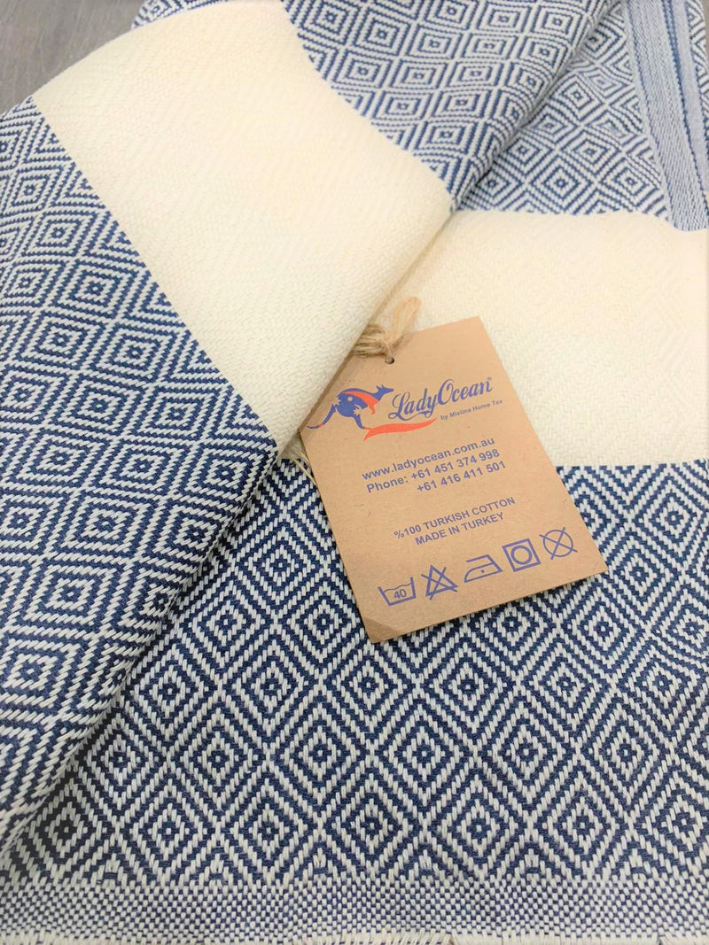 %100 Original Turkish Cotton Towels -NavyBlue-