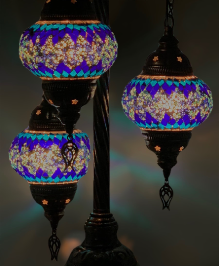 Turkish Floor Lamp 3 Glasses
