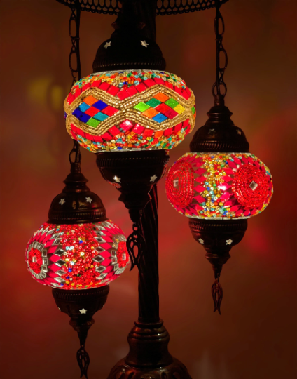 Turkish Floor Lamp 3 Glasses