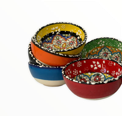 Handmade & Hand-painted Turkish Ceramic Bowls Collection "8CM"