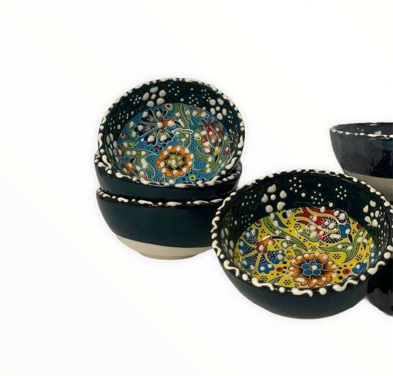 Handmade & Hand-painted Turkish Ceramic Bowls Collection "8CM"