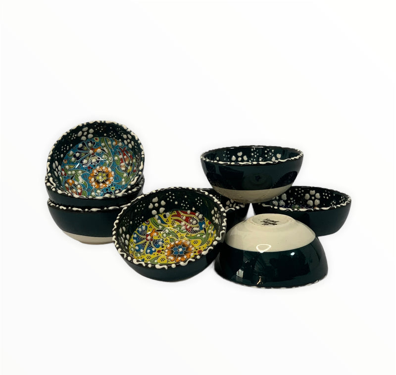 Handmade & Hand-painted Turkish Ceramic Bowls Collection "8CM"