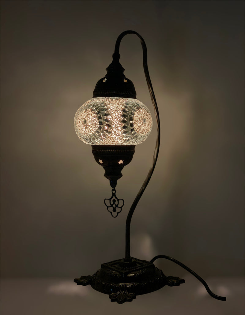 TURKISH MOSAIC SWAN LAMPS